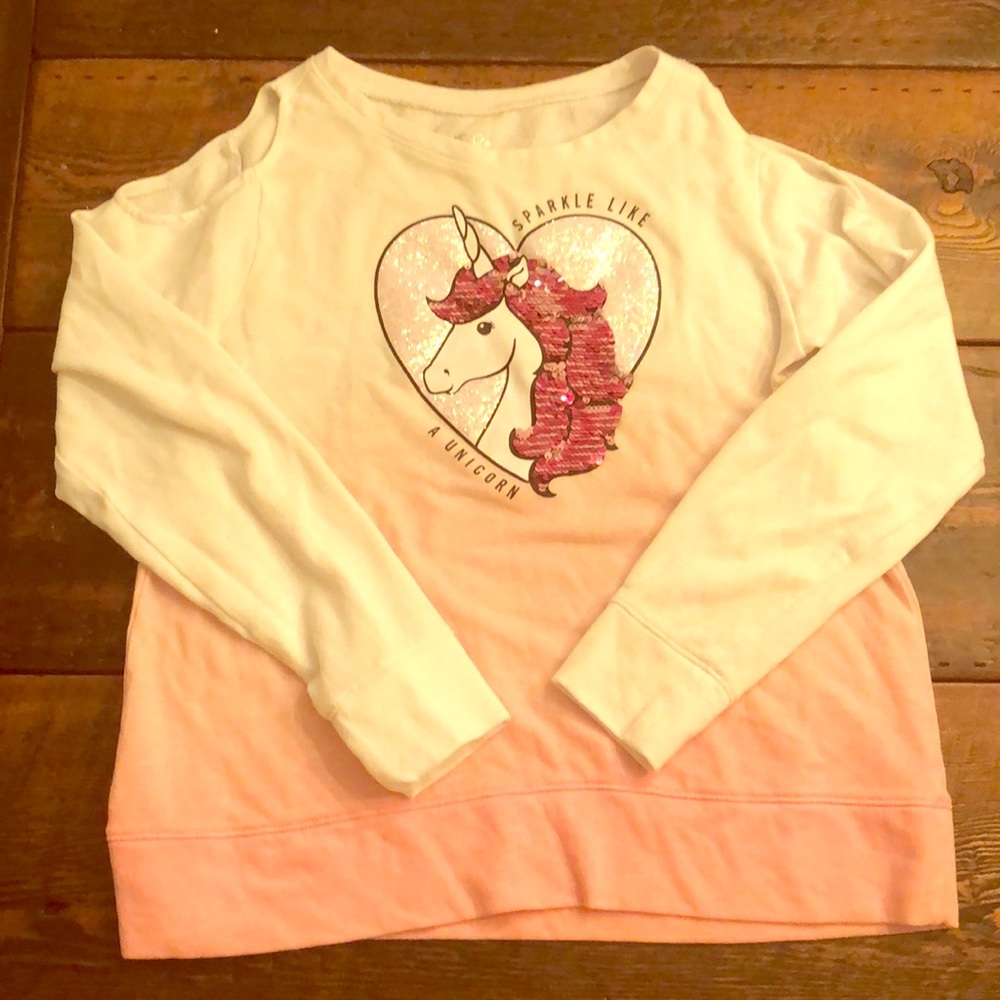 Justice unicorn long sleeve tee